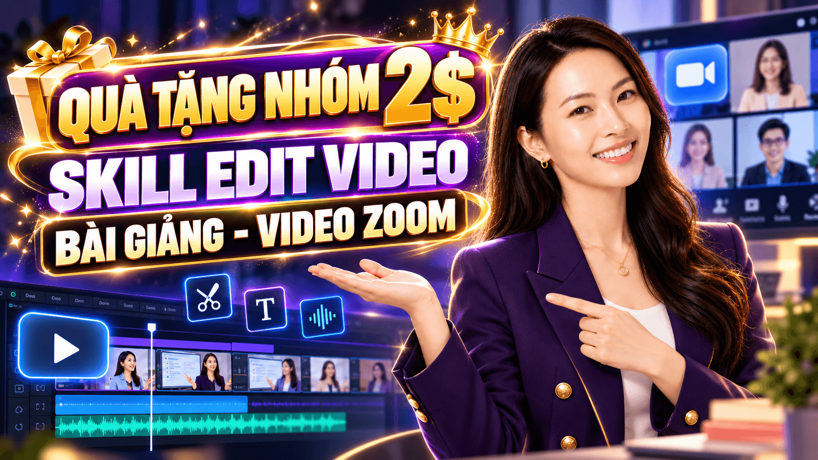 Quà tặng N2$- Skill Edit video bài giảng+ zoom